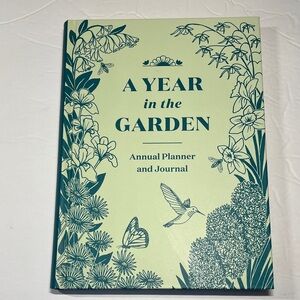 A Year in the Garden Annual Planner + Journal Book Green Hobby Garden